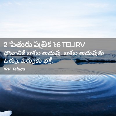 Picture 02 - 2 పేతురు పత్రిక 1:6 TELIRV - జ్ఞానానికి ఆశల - Bible Verse Picture