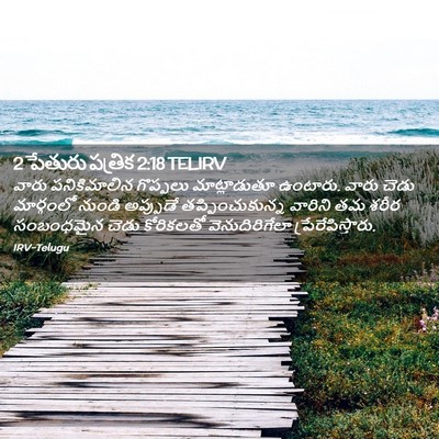 Picture 02 - 2 పేతురు పత్రిక 2:18 TELIRV - వారు పనికిమాలిన - Bible Verse Picture