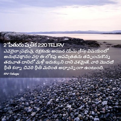 Picture 02 - 2 పేతురు పత్రిక 2:20 TELIRV - ఎవరైనా ప్రభువు, - Bible Verse Picture