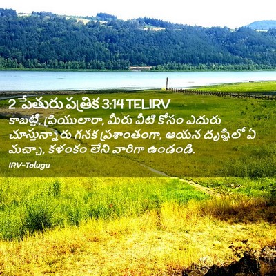 Picture 02 - 2 పేతురు పత్రిక 3:14 TELIRV - కాబట్టి, - Bible Verse Picture