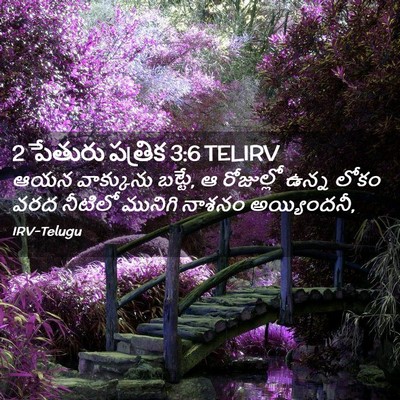Picture 02 - 2 పేతురు పత్రిక 3:6 TELIRV - ఆయన వాక్కును - Bible Verse Picture