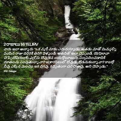 Picture 02 - 2 రాజులు 1:6 TELIRV - వారు ఇలా అన్నారు - Bible Verse Picture
