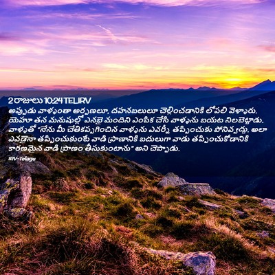 Picture 02 - 2 రాజులు 10:24 TELIRV - అప్పుడు వాళ్ళంతా - Bible Verse Picture