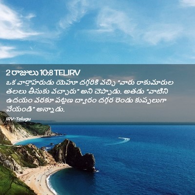 Picture 02 - 2 రాజులు 10:8 TELIRV - ఒక వార్తాహరుడు - Bible Verse Picture