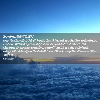 Picture 02 - 2 రాజులు 11:14 TELIRV - రాజు సంప్రదాయ - Bible Verse Picture