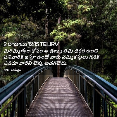 Picture 02 - 2 రాజులు 12:15 TELIRV - మరమ్మత్తుల కోసం ఆ - Bible Verse Picture