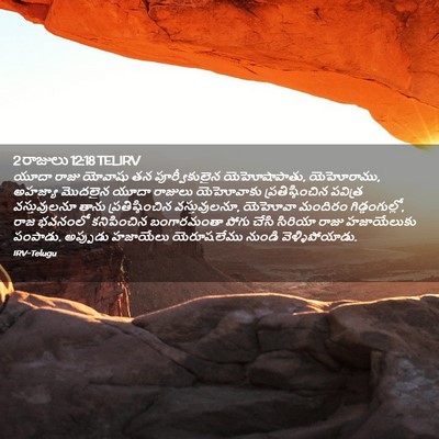 Picture 02 - 2 రాజులు 12:18 TELIRV - యూదా రాజు యోవాషు - Bible Verse Picture