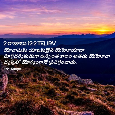 Picture 02 - 2 రాజులు 12:2 TELIRV - యోవాషుకు యాజకుడైన - Bible Verse Picture