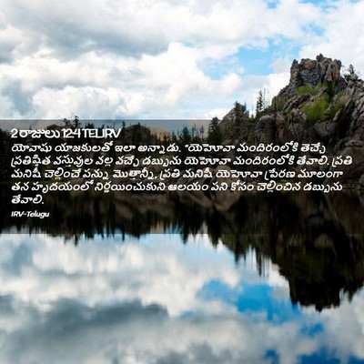 Picture 02 - 2 రాజులు 12:4 TELIRV - యోవాషు యాజకులతో - Bible Verse Picture