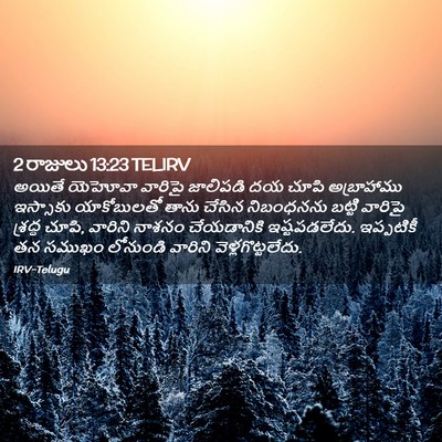 Picture 02 - 2 రాజులు 13:23 TELIRV - అయితే యెహోవా - Bible Verse Picture