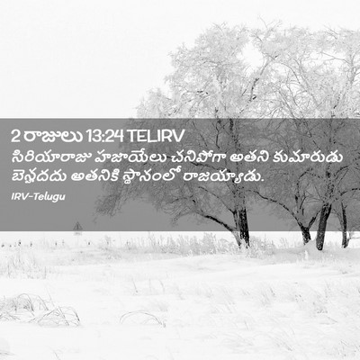 Picture 02 - 2 రాజులు 13:24 TELIRV - సిరియారాజు - Bible Verse Picture