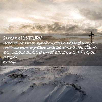 Picture 02 - 2 రాజులు 13:5 TELIRV - ఎలాగంటే యెహోవా - Bible Verse Picture