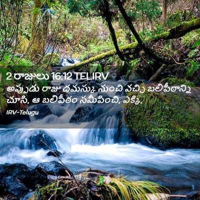 Picture 02 - 2 రాజులు 16:12 TELIRV - అప్పుడు రాజు - Bible Verse Picture