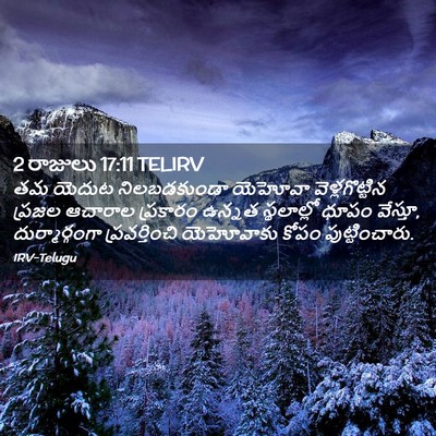 Picture 02 - 2 రాజులు 17:11 TELIRV - తమ యెదుట - Bible Verse Picture
