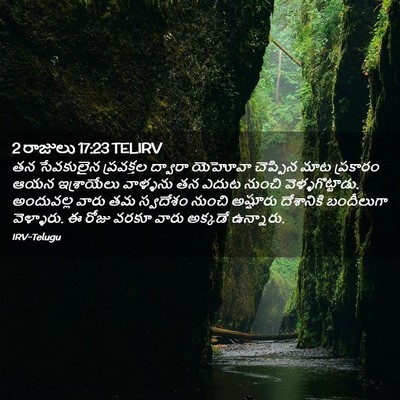 Picture 02 - 2 రాజులు 17:23 TELIRV - తన సేవకులైన - Bible Verse Picture