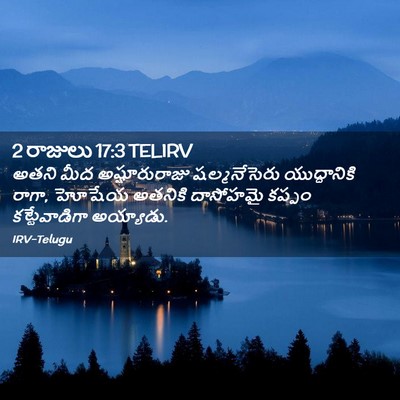 Picture 02 - 2 రాజులు 17:3 TELIRV - అతని మీద - Bible Verse Picture