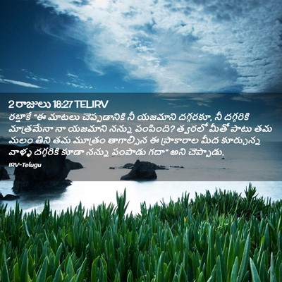 Picture 02 - 2 రాజులు 18:27 TELIRV - రబ్షాకే “ఈ మాటలు - Bible Verse Picture