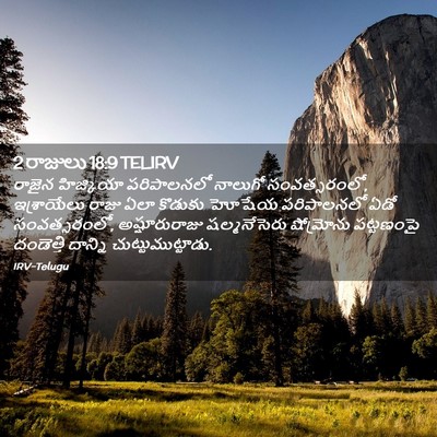 Picture 02 - 2 రాజులు 18:9 TELIRV - రాజైన హిజ్కియా - Bible Verse Picture