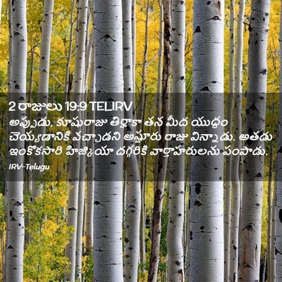 Picture 02 - 2 రాజులు 19:9 TELIRV - అప్పుడు, కూషురాజు - Bible Verse Picture