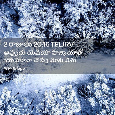Picture 02 - 2 రాజులు 20:16 TELIRV - అప్పుడు యెషయా - Bible Verse Picture