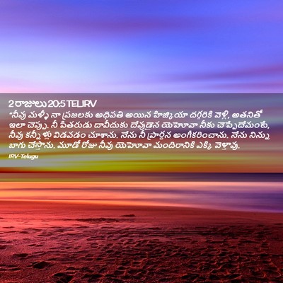 Picture 02 - 2 రాజులు 20:5 TELIRV - “నీవు మళ్ళీ నా - Bible Verse Picture