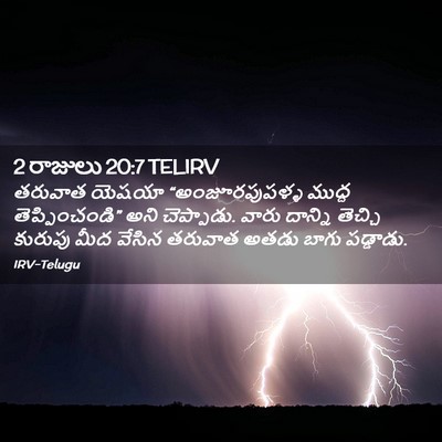 Picture 02 - 2 రాజులు 20:7 TELIRV - తరువాత యెషయా - Bible Verse Picture