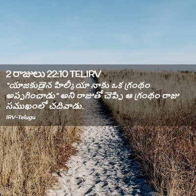 Picture 02 - 2 రాజులు 22:10 TELIRV - “యాజకుడైన - Bible Verse Picture