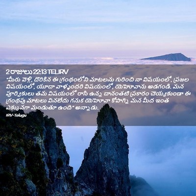 Picture 02 - 2 రాజులు 22:13 TELIRV - “మీరు వెళ్లి, - Bible Verse Picture