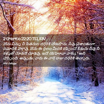 Picture 02 - 2 రాజులు 22:20 TELIRV - నేను నిన్ను నీ - Bible Verse Picture