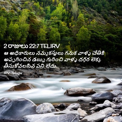 Picture 02 - 2 రాజులు 22:7 TELIRV - ఆ అధికారులు - Bible Verse Picture