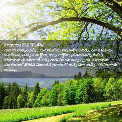 Picture 02 - 2 రాజులు 23:2 TELIRV - యూదా వాళ్ళందర్నీ, - Bible Verse Picture