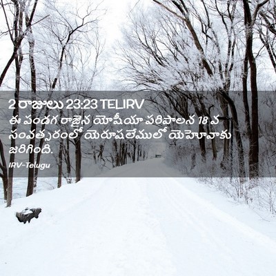 Picture 02 - 2 రాజులు 23:23 TELIRV - ఈ పండగ రాజైన - Bible Verse Picture