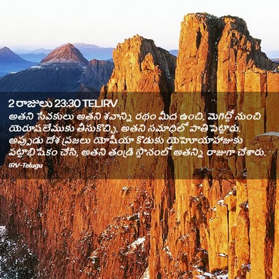 Picture 02 - 2 రాజులు 23:30 TELIRV - అతని సేవకులు అతని - Bible Verse Picture