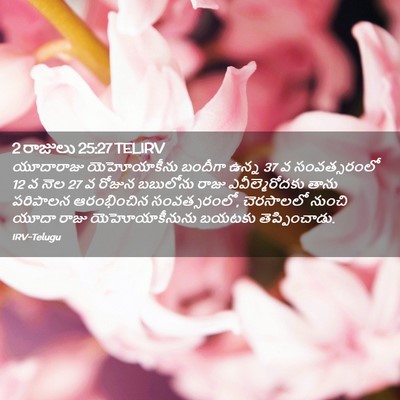 Picture 02 - 2 రాజులు 25:27 TELIRV - యూదారాజు - Bible Verse Picture