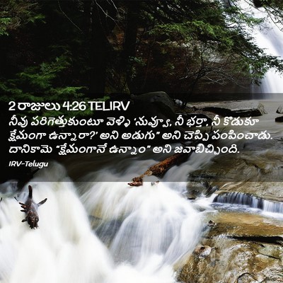 Picture 02 - 2 రాజులు 4:26 TELIRV - నీవు - Bible Verse Picture