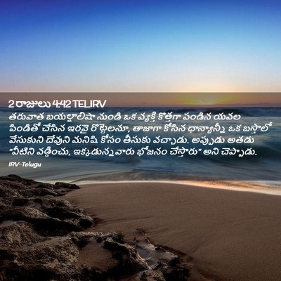 Picture 02 - 2 రాజులు 4:42 TELIRV - తరువాత బయల్షాలిషా - Bible Verse Picture