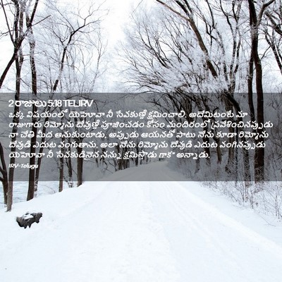 Picture 02 - 2 రాజులు 5:18 TELIRV - ఒక్క విషయంలో - Bible Verse Picture