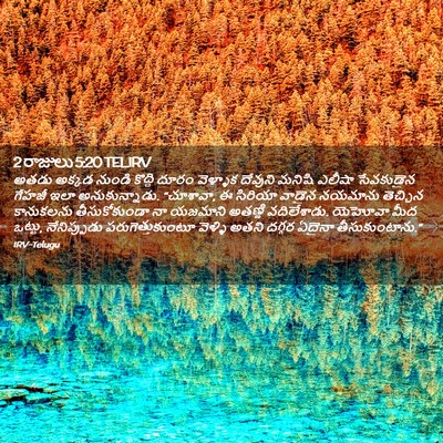 Picture 02 - 2 రాజులు 5:20 TELIRV - అతడు అక్కడ నుండి - Bible Verse Picture