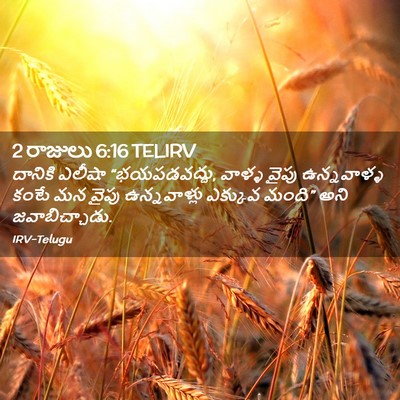 Picture 02 - 2 రాజులు 6:16 TELIRV - దానికి ఎలీషా - Bible Verse Picture