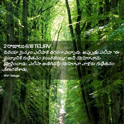 Picture 02 - 2 రాజులు 6:18 TELIRV - సిరియా సైన్యం - Bible Verse Picture