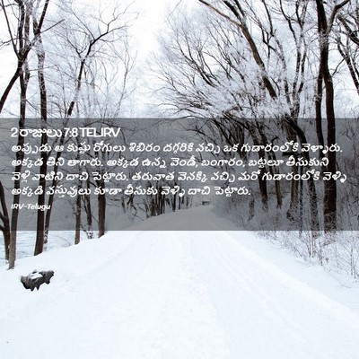 Picture 02 - 2 రాజులు 7:8 TELIRV - అప్పుడు ఆ కుష్టు - Bible Verse Picture