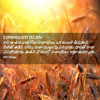 Picture 02 - 2 రాజులు 8:15 TELIRV - కాని ఆ తరువాత రోజు - Bible Verse Picture