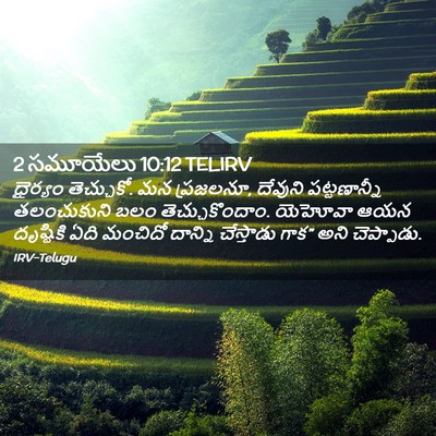 Picture 02 - 2 సమూయేలు 10:12 TELIRV - ధైర్యం తెచ్చుకో. - Bible Verse Picture