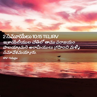 Picture 02 - 2 సమూయేలు 10:15 TELIRV - ఇశ్రాయేలీయుల - Bible Verse Picture