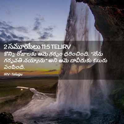 Picture 02 - 2 సమూయేలు 11:5 TELIRV - కొన్ని రోజులకు - Bible Verse Picture