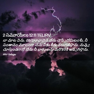 Picture 02 - 2 సమూయేలు 12:11 TELIRV - నా మాట విను. - Bible Verse Picture