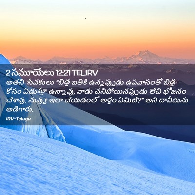 Picture 02 - 2 సమూయేలు 12:21 TELIRV - అతని సేవకులు - Bible Verse Picture