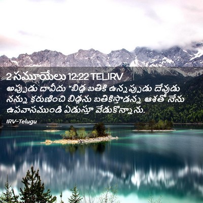 Picture 02 - 2 సమూయేలు 12:22 TELIRV - అప్పుడు దావీదు - Bible Verse Picture