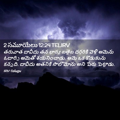 Picture 02 - 2 సమూయేలు 12:24 TELIRV - తరువాత దావీదు తన - Bible Verse Picture