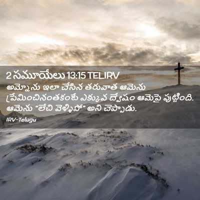 Picture 02 - 2 సమూయేలు 13:15 TELIRV - అమ్నోను ఇలా చేసిన - Bible Verse Picture